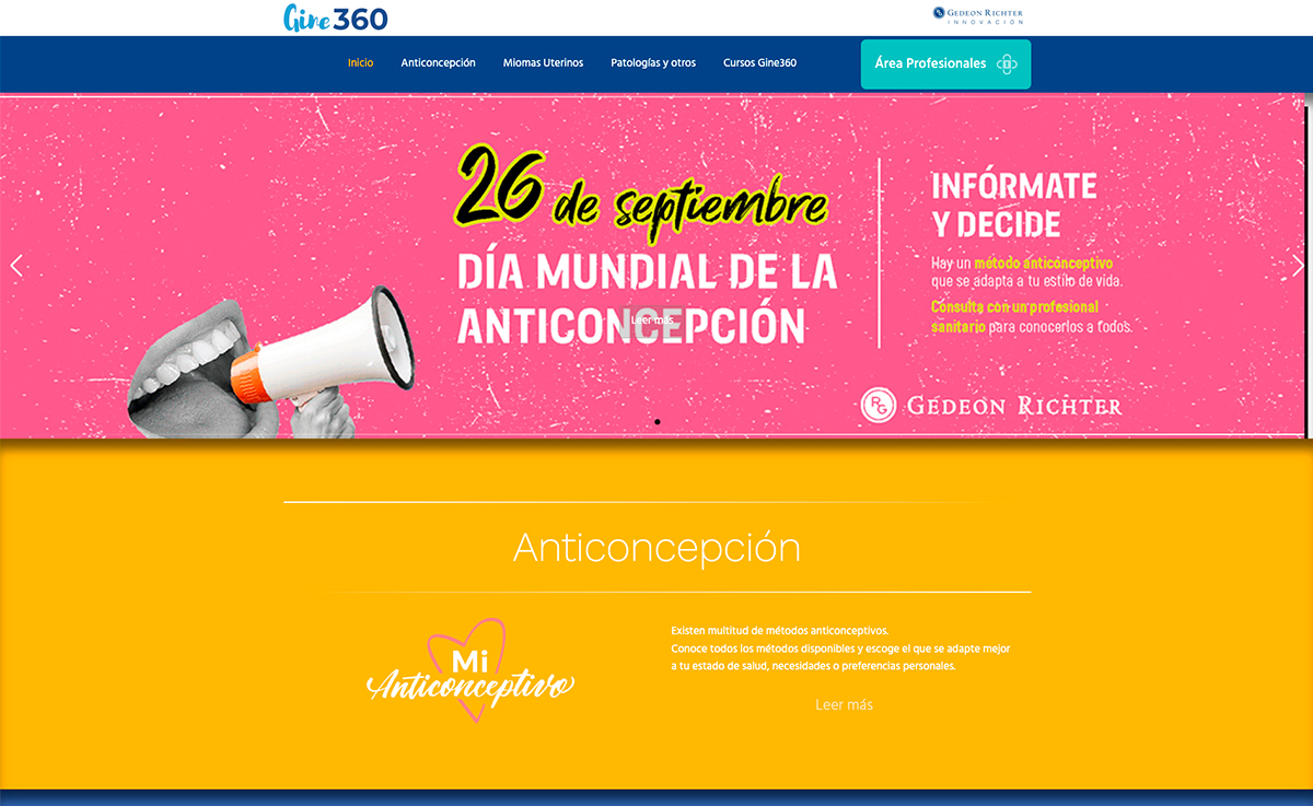 ¡Gine360, tu plataforma digital sobre salud de la mujer!